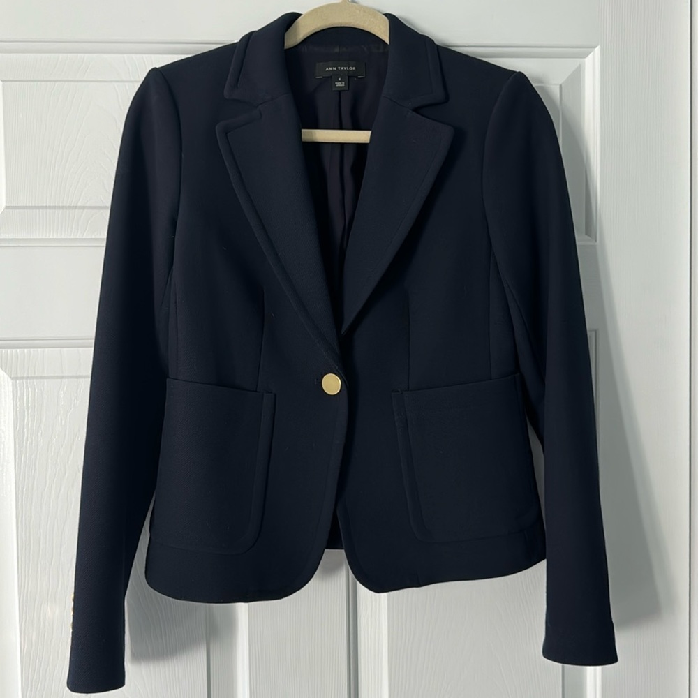 Ann Taylor Navy Blazer - Picture 2 of 7